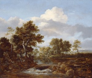 Boslandschap met een stroom, ca. 1665-68